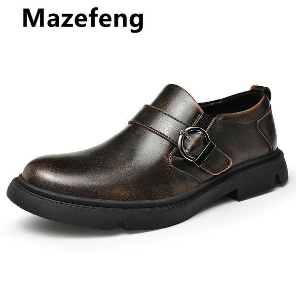 

dress shoes brand men's oxford genuine leather fashion loafers hih quality casual flats men size 38-46, Black