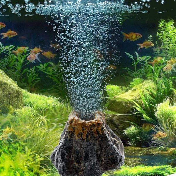 

air pumps & accessories 2021 fish tank landscaping volcanic shape aquarium decoration setting rockery ornaments oxygenation tool