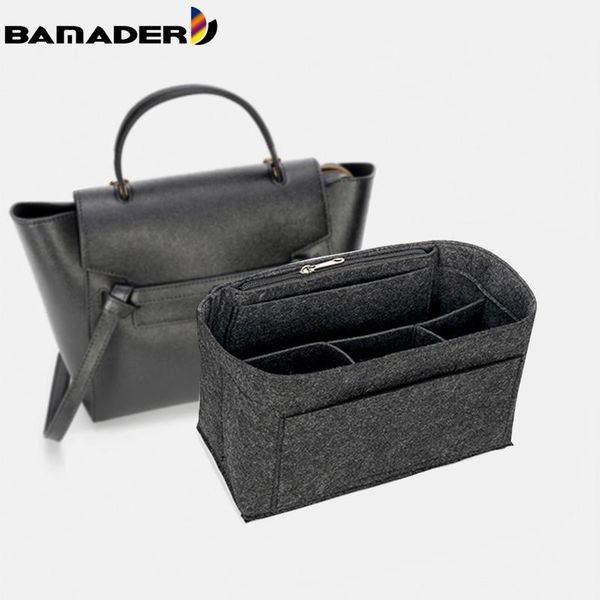 

in organizer make up handbag felt cloth travel insert portable storage toiletry liner bags fits brand cosmetic & cases