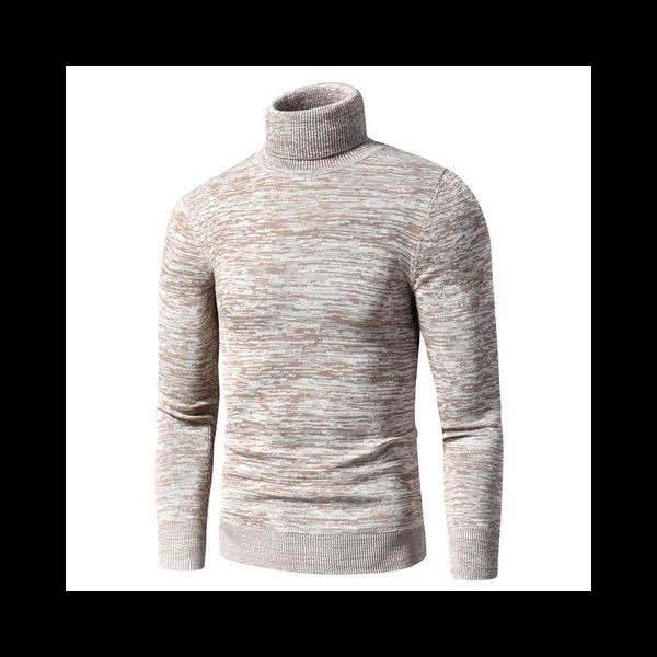 

men's sweaters men 2021 autumn mixed color cotton fleece turtleneck sweater pullovers winter fashion warm thick -40, White;black