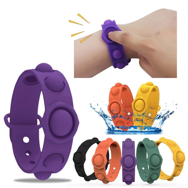 

Dropshipping Decompression Bracelet Fidget Simple Dimple Toys Popit Stress Relief Kids Adult Figet Toys Silicone Antistress Toy