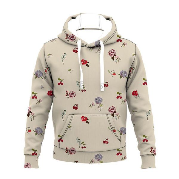 

men's hoodies & sweatshirts vintage fashion hoodie men flowers harajuku casual pullover 3d print zipper/hoodie/sweatshirt/jacket clothe, Black