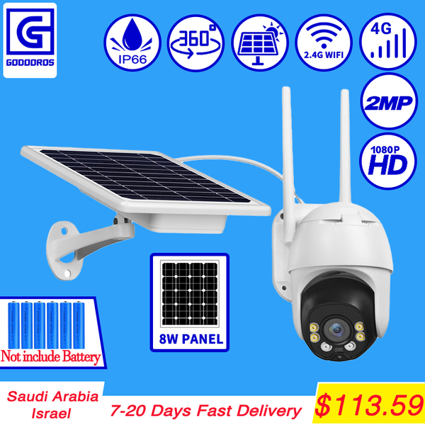 

cameras godooros 4g lte fdd gsm solar power battery wireless ptz hd 1080p outdoor waterproof security surveillance cctv ip camera