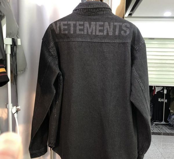 

jackets men women back big letters printed denim jacket 1 cowboy long, Black;brown