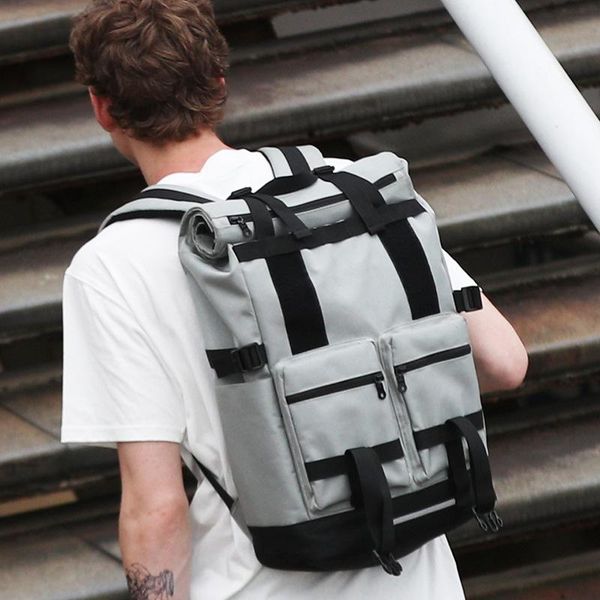 

backpack tide brand leisure ins travel stylish minimalist book for men and women large capacity nylon