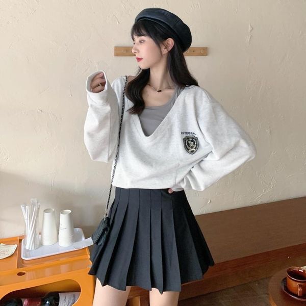 

women's hoodies & sweatshirts loose retro cartoon print ins sweatshirt, Black