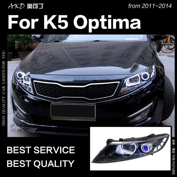 

other lighting system akd car styling head lamp for kia k5 headlights 2011-2014 optima led headlight angel eye drl hid bi xenon auto accesso