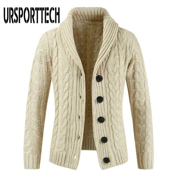 

cardigan sweater men thick slim fit sweater coat jumpers knitwear autumn korean style casual mens sweaters 211006, White;black