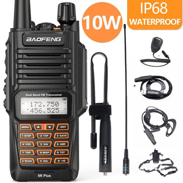 

walkie talkie original baofeng uv-9r upgraded dual band waterproof 10w communications amateur vhf uhf cb radio ham plus