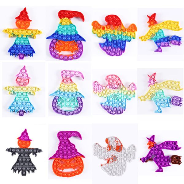 

party push bubble fidget toys relief toy antistress pop soft squishy anti-stress gift anti stress box halloween props pumpkin witch scarecro
