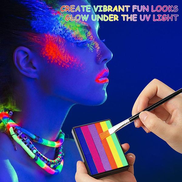 

party decoration fluorescent facial watercolor paint diy halloween masquerade easy-to-clean 50g