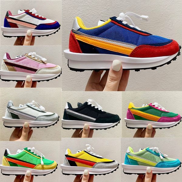 

lvd waffle toddlers daybreak sa cai infant kids running shoes dbreak joint section newborn baby trainers neon blue yellow small boys girls c, Black