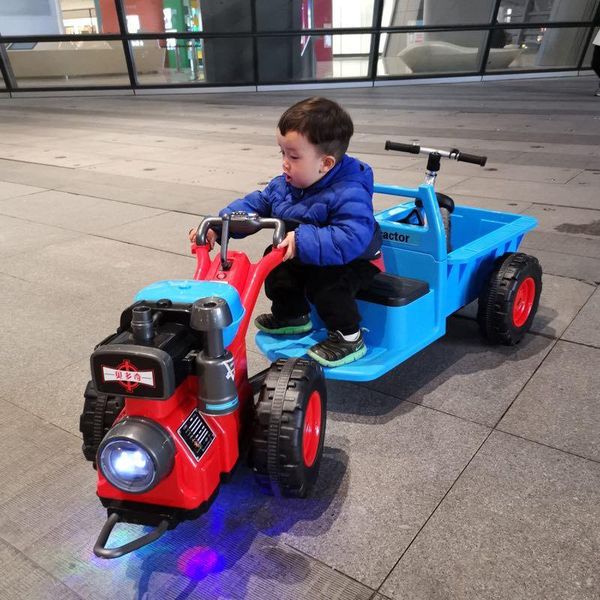 

electric bicycle child car walking tractor baby toy can sit people mini stroller, Silver;blue