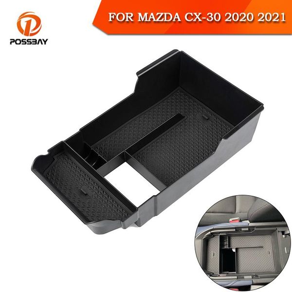 

car organizer possbay container storage box for cx-30 cx30 2021 accessories armrest center glove holder