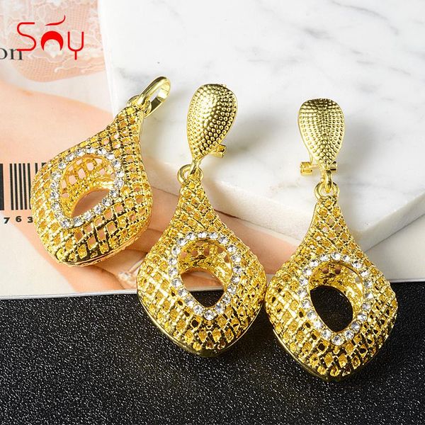 

sunny jewelry 2021 fashion for women earrings pendent romantic sets wedding party anniversary gift trendy & necklace, Silver