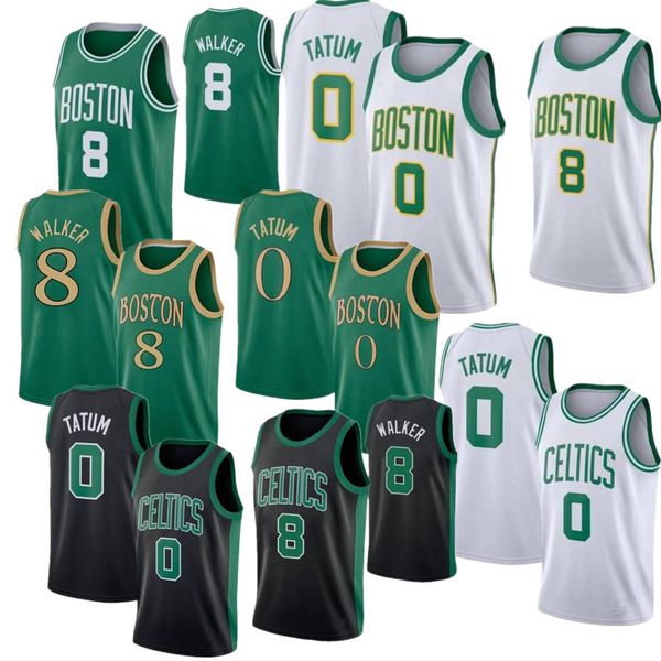 

green kemba 8 walker jayson 0 tatum kevin 5 garnett basketball jersey bill 6 russell larry 33 bird rondo paul 34 pierce 20 allen jerseys, Black;red