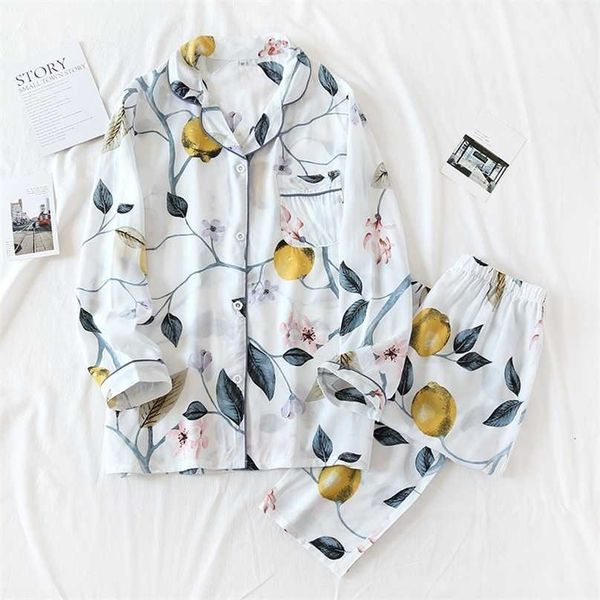 

super comfortable ladies pajamas two-piece spring and summer plus size loose viscose long-sleeved home service set kawaii 211106, Black;red