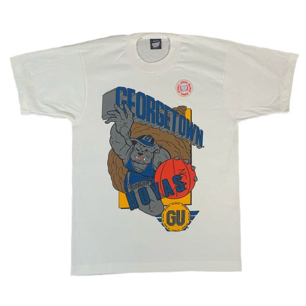 

vintage georgetown university "hoyas" t-shirt, White;black
