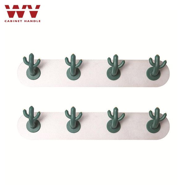 

robe hooks abs cactus shaped self adhesive clothing display racks key holder wall coat hanger cap room show decor 158