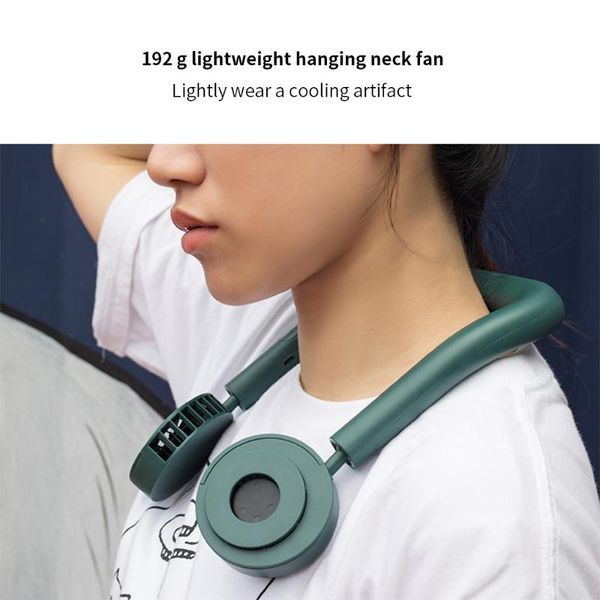 

electric fans cooling fan adjustable 360Â°rotatable neck hanging rechargeable portable air cooler for office outdoor travel