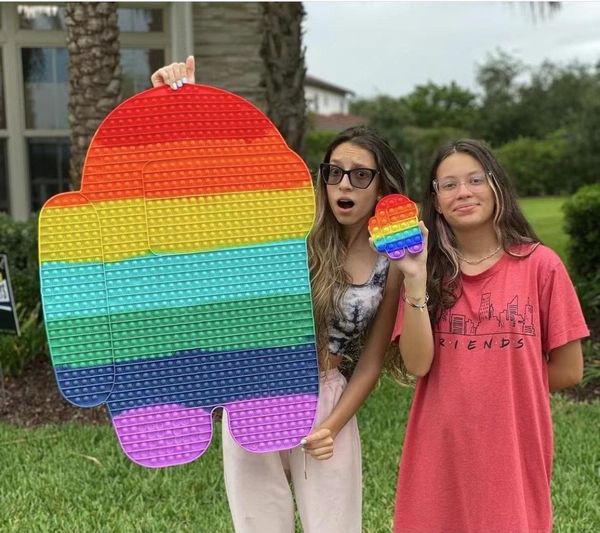 

giant big antistress push bubble 20-50cm fidget toys luminous large simpl dimmer figet toy kids tie dye game 496