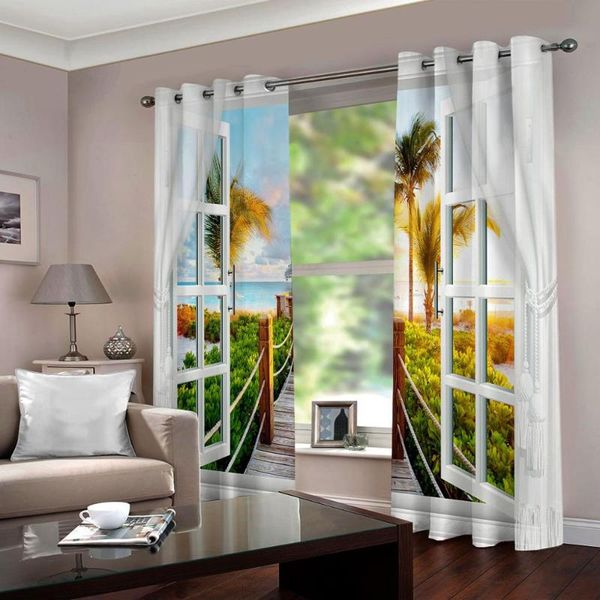 

curtain & drapes 3d wincow door kitchen curtains for home decoration modern cortinas living room bedroom