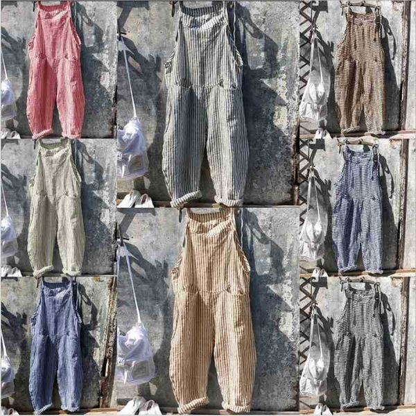 

2020 women's wear belt striped jumpsuit wide leg pants, Black