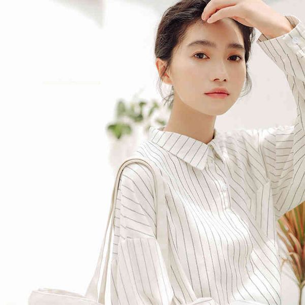 

spring vintage shirt female oversize long sleeve girls blouse summer plus size women blouses femme blusas 210417, White