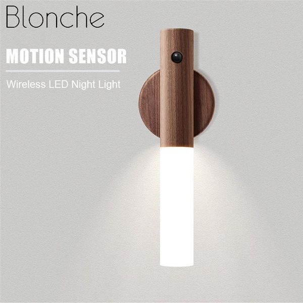 

table lamps led infrared sensor posensitive wall lamp wireless usb rechargeable night light, bedside staircase candle holder