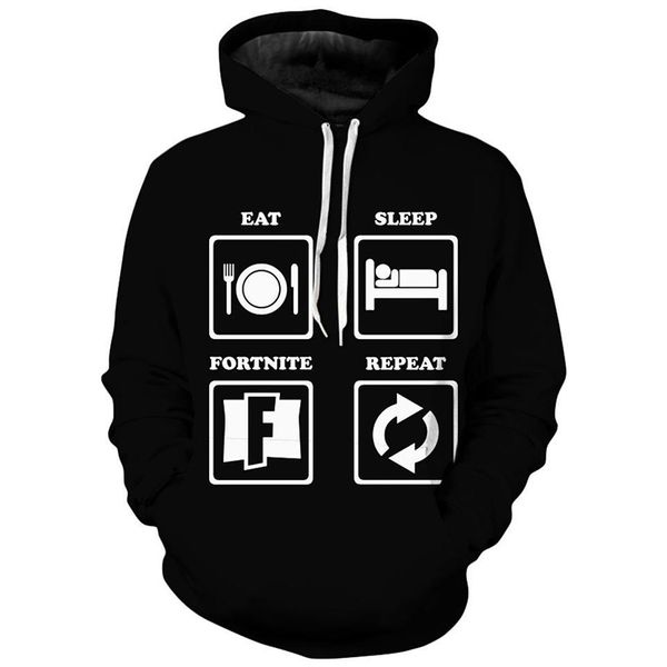 

personalized pattern special design men's 3d printed hoodie visual impact party punk gothic round neck sweatshirt hoodie, Black
