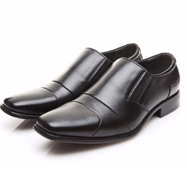 

high-quality casual shoes, men's pu leather business shoes dress, Black