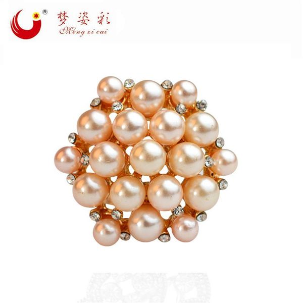 

pins, brooches 2021 vintage flower imitation pearl for women enamel pin crystal brosh wedding jewelry accessories party gifts, Gray