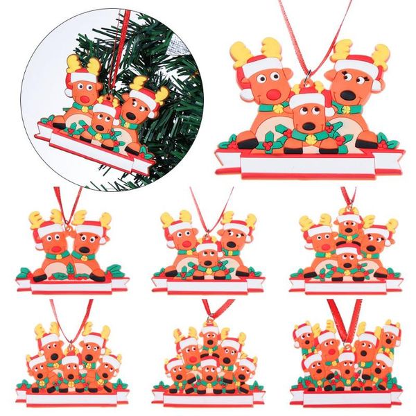 Decorações de Natal 2021 Resina / PVC Desejos Festa Decoração Presente Elk Personalizado DIY Xmas Tree Bênho