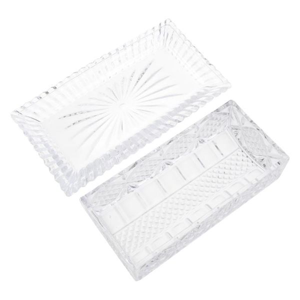 

storage bottles & jars 1pc butter box glass dish with lid container delicate keeper