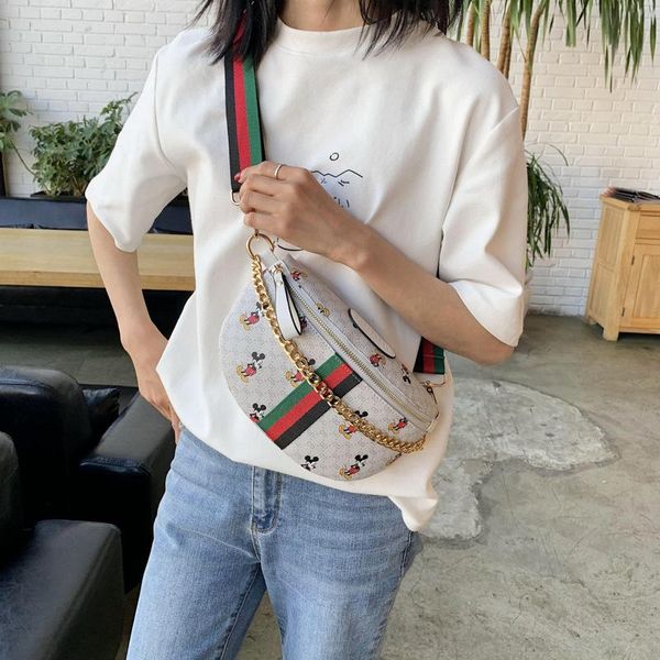 

waist bags fashion bag 2021 chain women's slanting cool chest