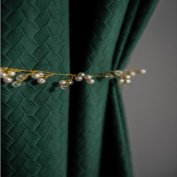 

curtain & drapes fashion texture velvet window deco light luxury flannel shading bedroom divider panel dark green curtains drape