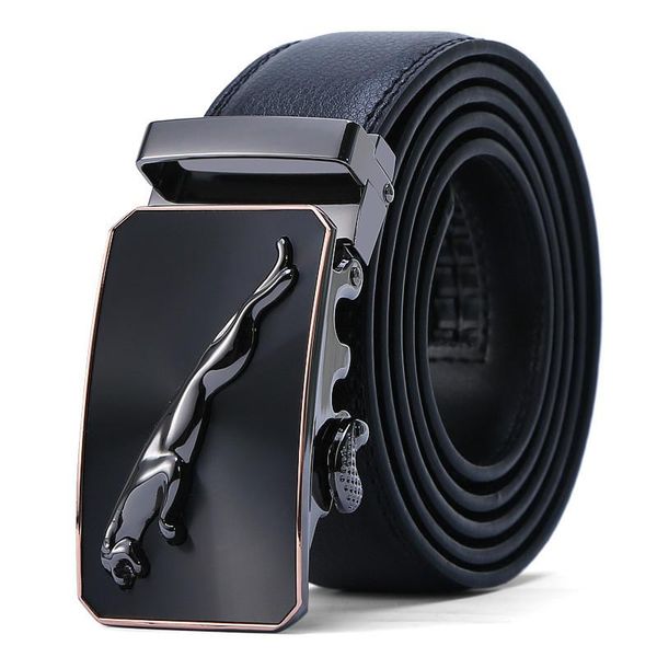 

belts 2021 men's fashion business belt cowhide automatic buckle leather gentleman taste length gift box packaging, Black;brown