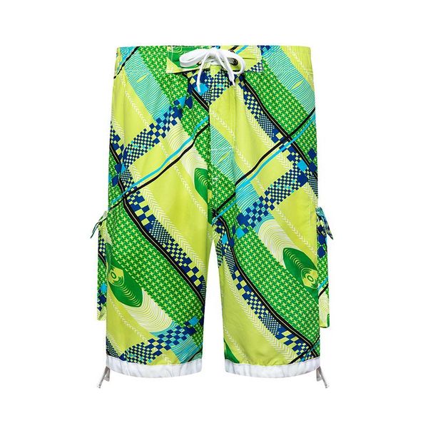 

spring and summer men's beach pants trend printed stripe simple fashion leisure sports running shorts, Black;blue
