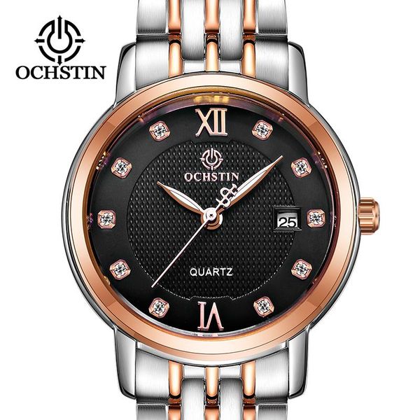 

wristwatches ochstin 2021 famous womens diamond watch for lady silver wrist waterproof stainless steel clock quartz gifts, Slivery;brown