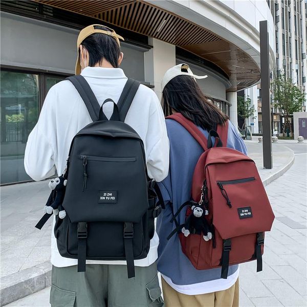 

korean version of simple backpack trendy casual men's large capacity campus school bag girls fashion