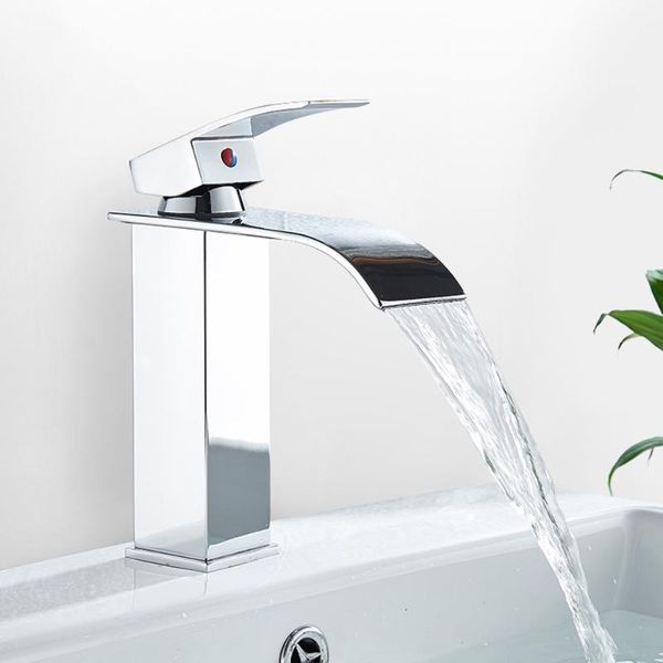 

bathroom sink faucets cold basin faucet waterfall vanity single lever chrome brass and washing taps