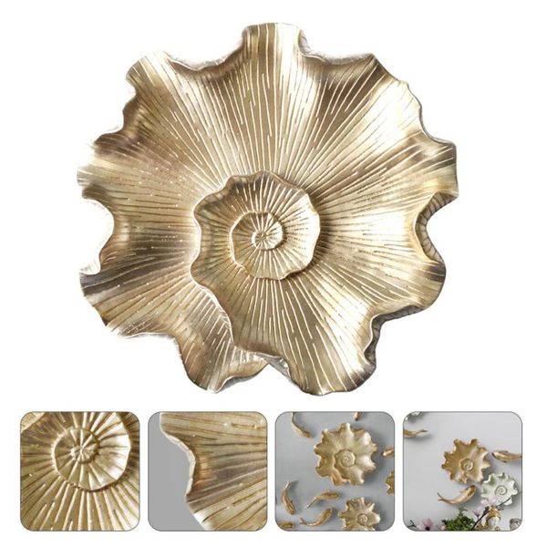 

wallpapers 1pc lotus leaf ornament resin craft wall pendant room decoration