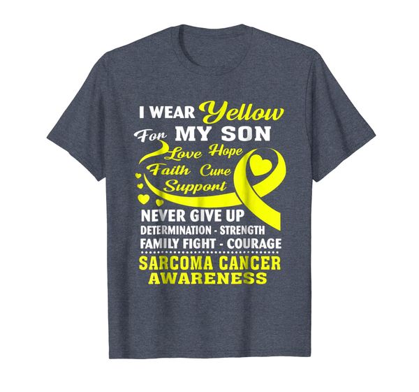 

Never give up Sarcoma cancer shirt Wear Yellow for my Son, Mainly pictures