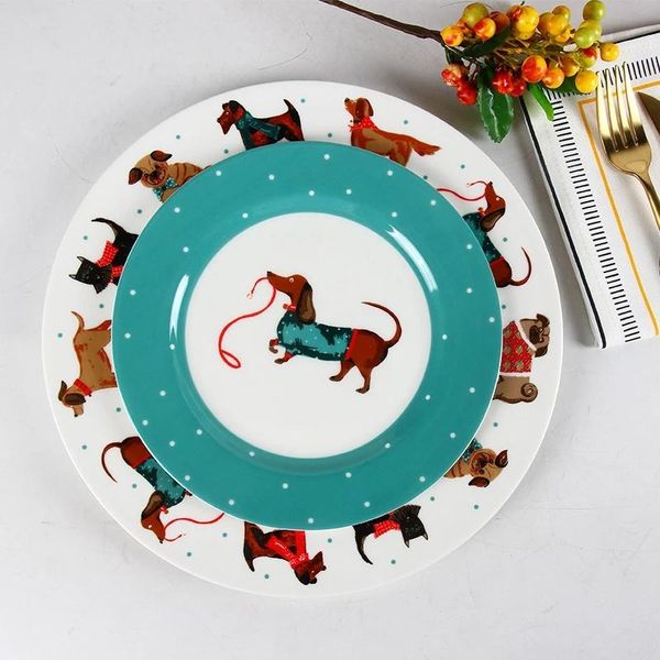 

dishes & plates british fine bone china cock dinner royal quality creative western dish steak dessert fruit plate large disc tableware