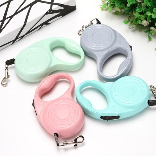

dog collars & leashes 5m retractable leash automatic flexible puppy cat traction rope belt for small medium dogs pet products supplies