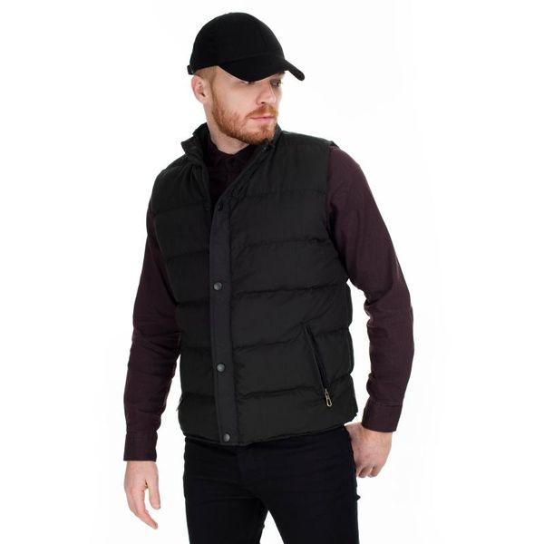 

men's vests buratti upright collar slim fit vest men 's 5624905 w0, Black;white