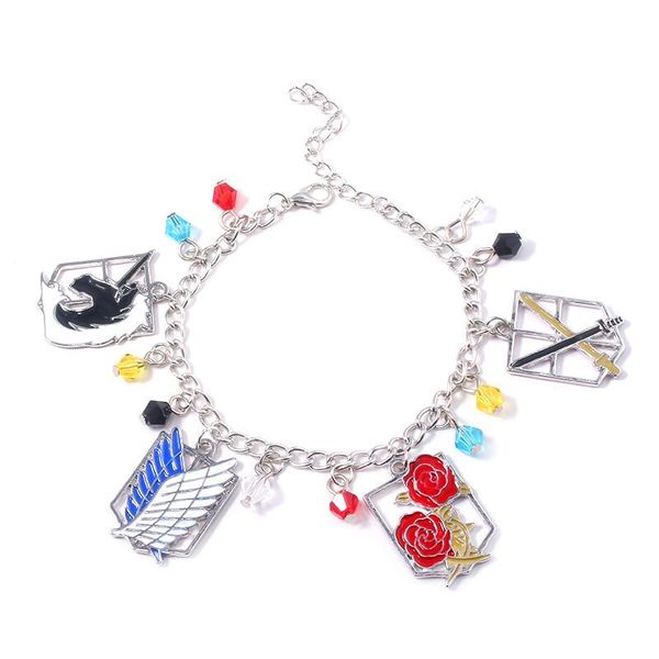 

link, chain high-quality jewelry attack giant bracelet of liberty charm cool character men and women fashion, Black