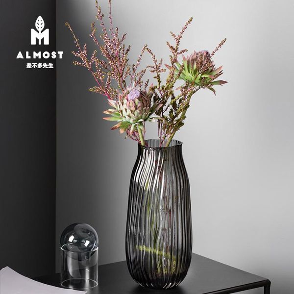 

simple modern vase glass minimalist table flower creative design bathroom plant bedroom deco maison home decoration df50hp vases