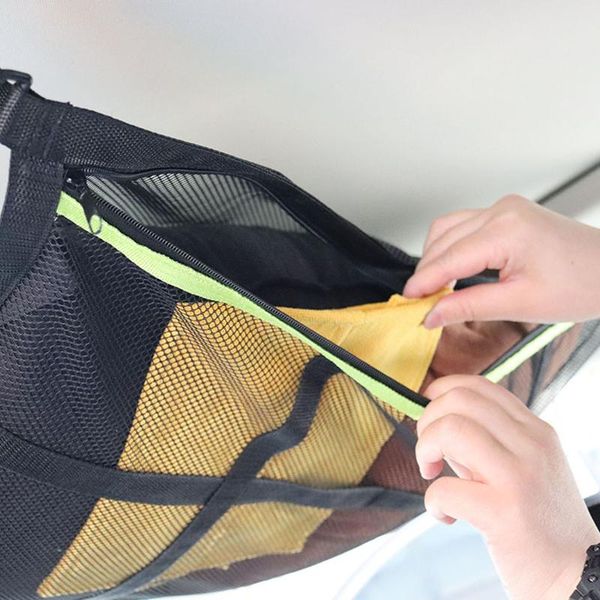 

storage bags 21x31inch car ceiling bag cargo net pocket roof long trip mesh organizer for bed quilt toy towel