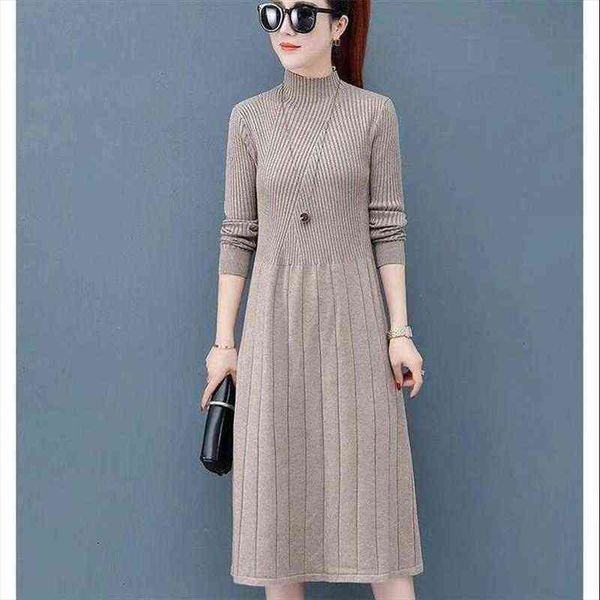 

fashion women autumn winter long womens sweater pullovers warm knitted dress pullover lady turtleneck, White;black